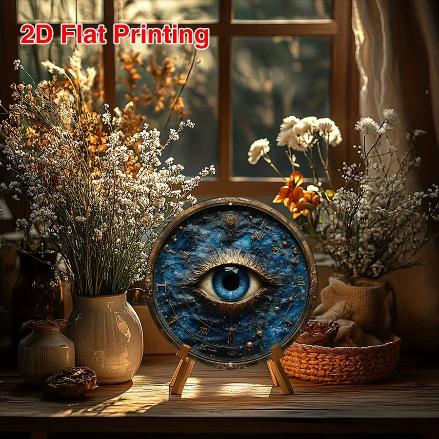 Potdemiel Rundes Metallschild mit Augenmotiv im Vintage-Stil, Durchmesser: 20 cm - Bild 4