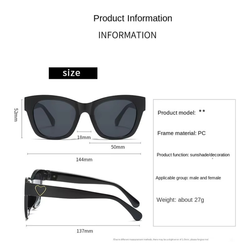 Samjune Sonnenbrille quadratisch, Vollrand, schwarz, Damen, Kunststoff - Bild 2