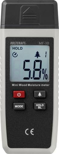 VOLTCRAFT MF-10 Materialfeuchtemessgerät in Schwarz mit Messbereich 2 bis 40% Holzfeuchtigkeit - Bild 1