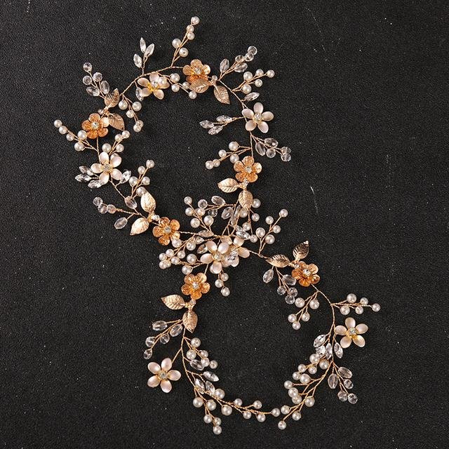 Wucifang Jewelry Haarband, Strass, Blumenkristall, gray, Damen - Bild 1