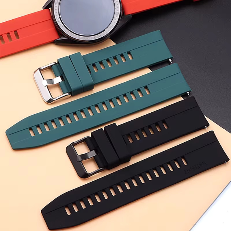 yunfook Uhrenarmband Silikon, 22 mm - Bild 1