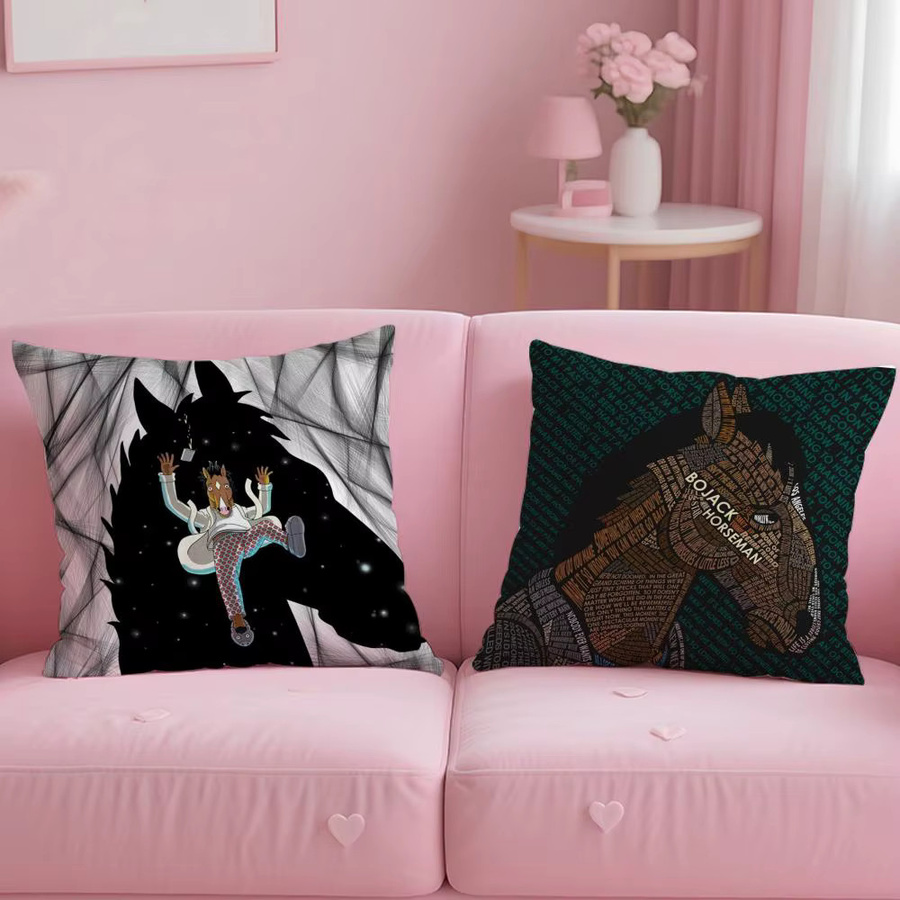 B-BoJack Horseman Kissenbezug, quadratisch, mehrfarbig, Breite: 30 cm, Höhe: 30 cm - Bild 2