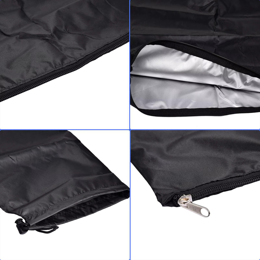 Garten Laubgebläse Auffangbeutel aus Oxford Polyester in Schwarz mit Reißverschluss für Laubbläser und Rasenmäher - Bild 4