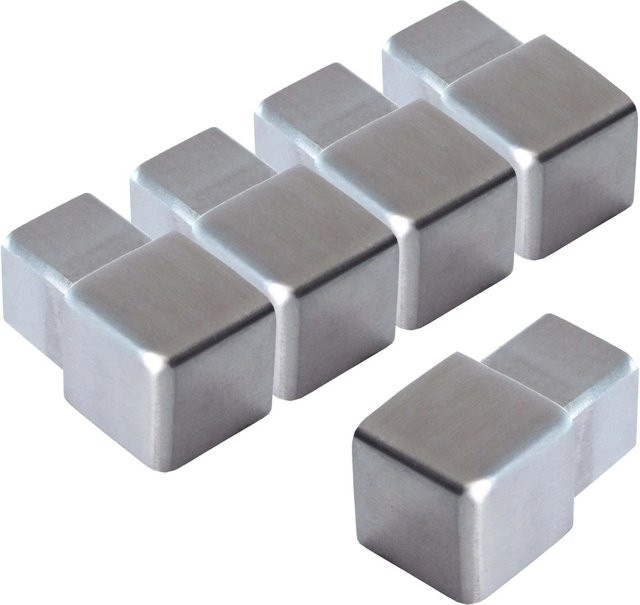 Dalsys Endstück Quadratprofil aus Edelstahl gebürstet in Silber, B: 5 mm, H: 12,5 mm - Bild 1