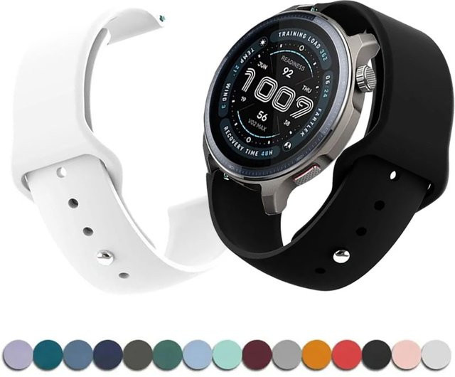 Hiyii Uhrenarmband Silikon, 22 mm, Schwarz, Unisex - Bild 1