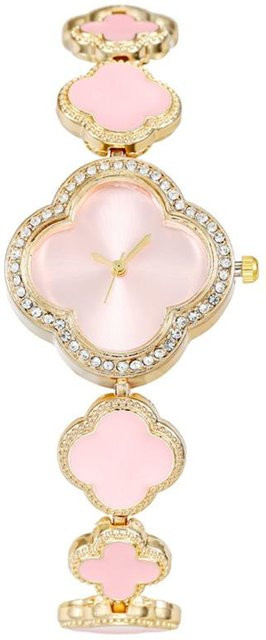 XinminTrendy Armbanduhr, Quarz, Edelstahl, Rosa, Damen - Bild 1