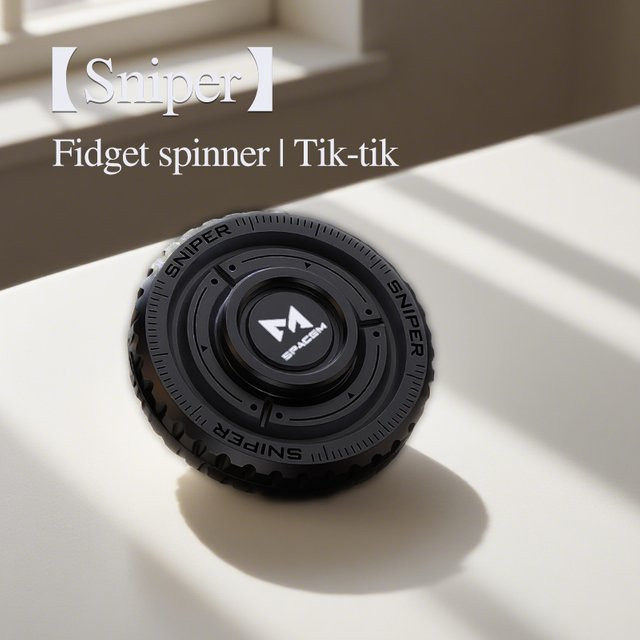 YIJOO 3-in-1 Fidget Spinner Set aus Metall in Schwarz zur Angstlinderung und Stressreduzierung - Bild 1