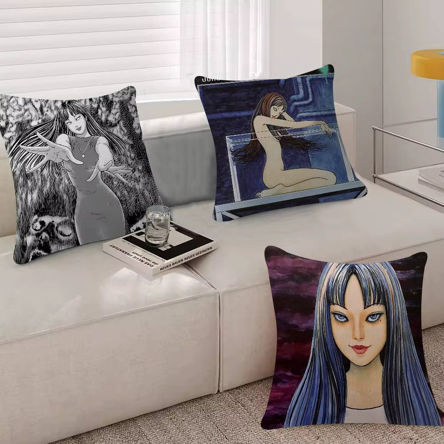 Beast Kingdom Junji Ito Tomie Retro Kissenbezug aus Plüsch, quadratisch, Multicolour, B/T/H: 30 x 30 x 30 cm - Bild 2