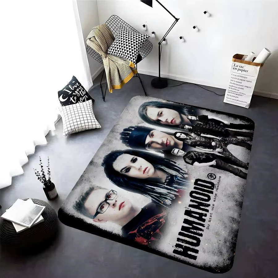 Rutschfeste Badezimmermatte mit Bill Kaulitz Motiv von Tokio Hotel zur Wasserabsorption für Badezimmer oder Schlafzimmer - Bild 5
