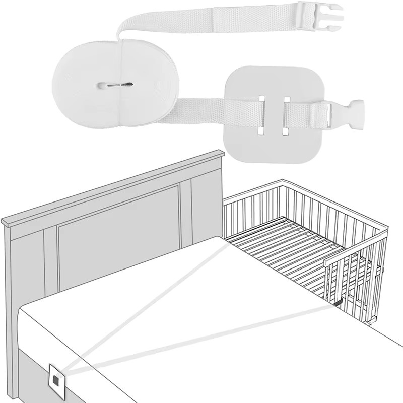 DAYLYRIC Bettverbinder Matratzenband als Spannbettlaken-Befestigungsgurte und Babybett-Verbindungsseile für Zwilling-Betten in Weiß - Bild 3