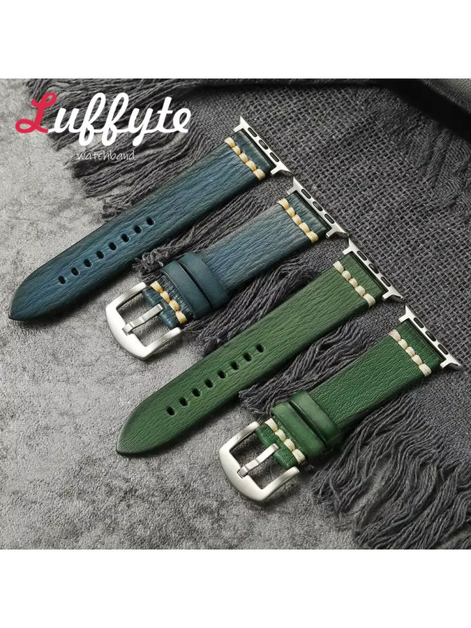 luffyte Uhrenarmband Leder, Vintage, Unisex - Bild 2