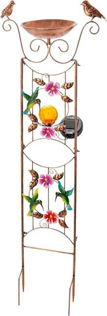 Solar-Vogeltränke aus Glas von Viva Domo in Braun