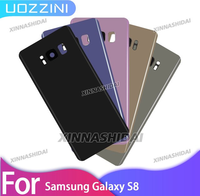 Samsung Galaxy S8 G950F Ersatzgehäuse Batterieabdeckung Hintertür in Schwarz und Multicolour (refurbished) - Bild 1