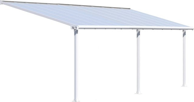 Palram Canopia Olympia Terrassenüberdachung aus Polycarbonat in Weiß und Klar, B/T/H: 739 x 295 x 305 cm - Bild 1