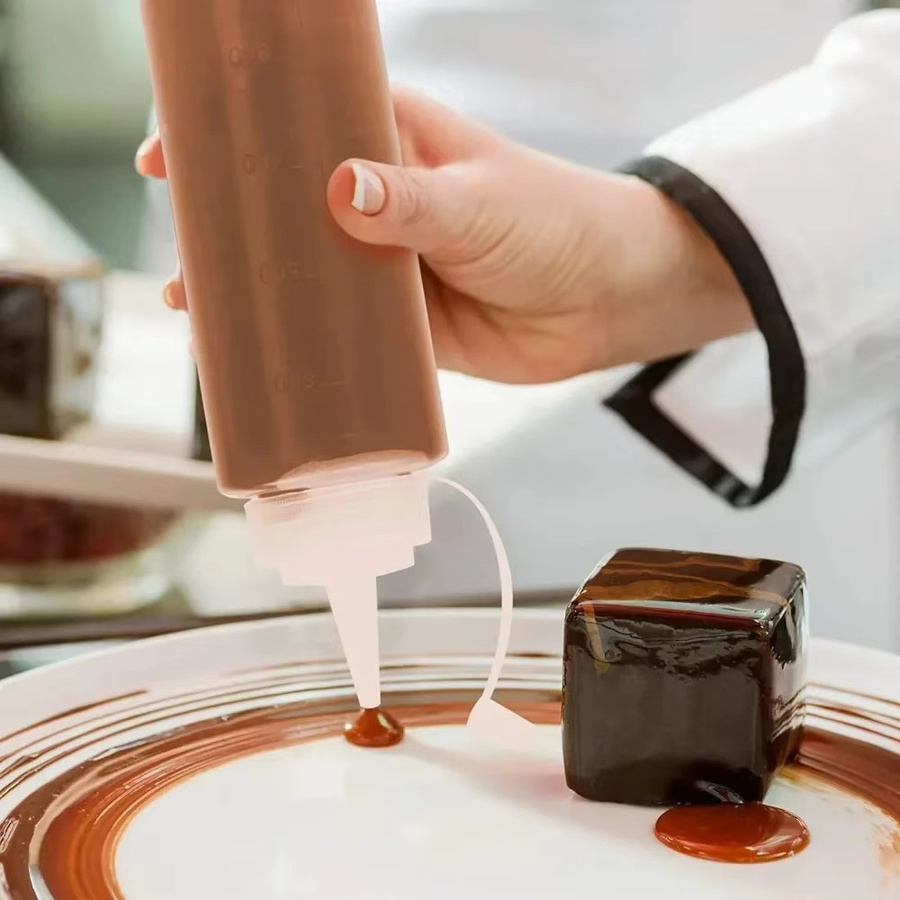Galavilly Squeeze Sauce Flasche aus Kunststoff in Transparent für Ketchup, BBQ-Saucen und Olivenöl - Bild 5