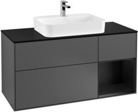 V&B Waschtischunterschrank Finion in Anthrazit, Breite: 120 cm, Tiefe: 50,1 cm, Höhe: 50,1 cm - Bild 1