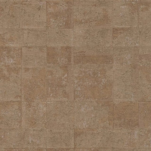 PROFHOME Stein Kacheln Tapete Metallic Gold Bronze Perl-Beige, Non-Woven Vlies, 0,53 m x 10,05 m - Bild 1
