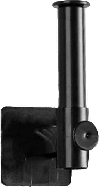 OutsideWorld Multifunktionaler L-förmiger Waschlappenständer und Papierhandtuchhalter aus Metall, Schwarz, Selbstklebend und Stanzfrei - Bild 1