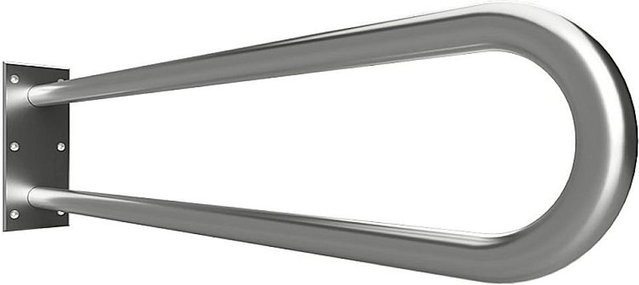 Brillantbad BELP Stützgriff in U-Form aus Edelstahl gebürstet, Farbe Silber, B/T/H: 10,0 x 25,0 x 82,9 cm, 120 kg Traglast für Bad und WC - Bild 1
