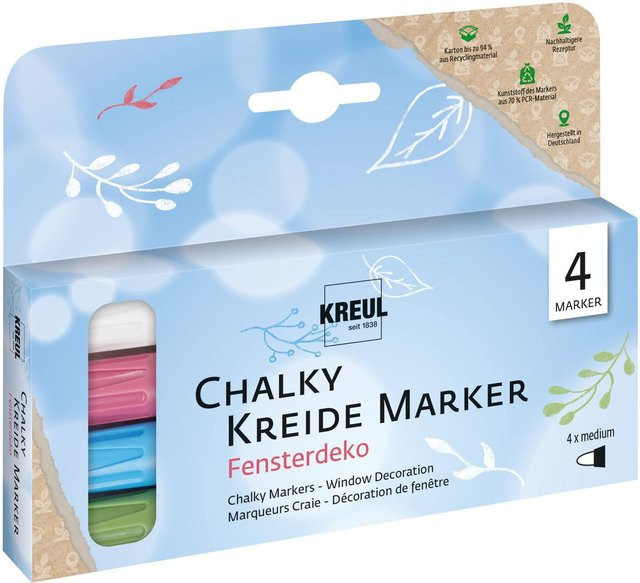 KREUL Chalky Kreidemarker Fensterdeko Multicolor mit Pigmenten - Bild 1