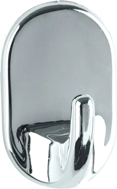 Wenko Ovalhaken 3er-Set in Silber, selbstklebend aus Metall und Kunststoff, B/H/T: 4,0 x 2,5 x 2,0 cm - Bild 1