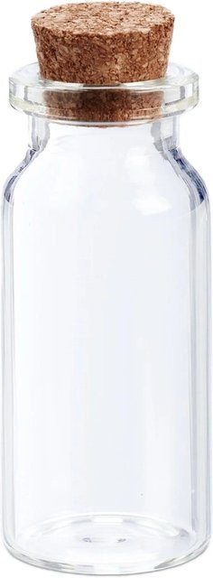 Relaxdays Miniaturflaschen aus Glas in Transparent mit Korken, 72er Set, Höhe: 5,5 cm, Durchmesser: 2 cm - Bild 1