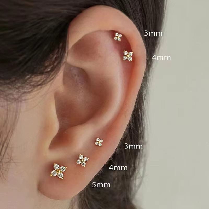LUXUKISSKIDS Blumenohrringe, Zirkonia, Gold, Damen - Bild 6
