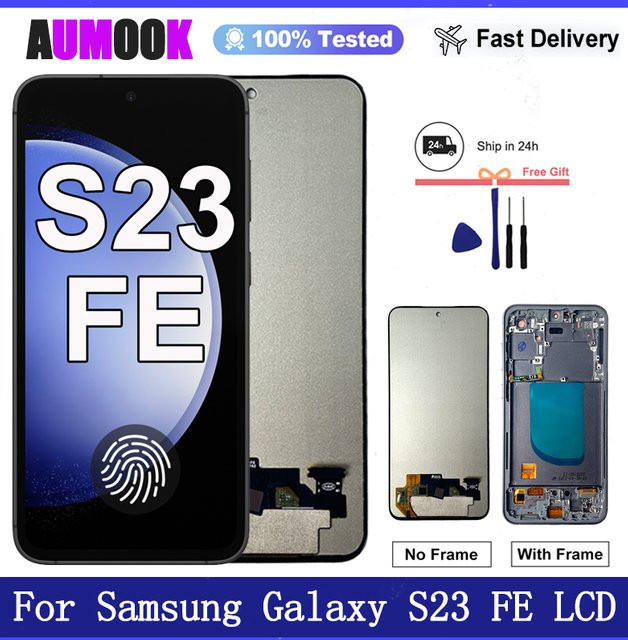 Samsung Galaxy S23 FE AMOLED Display mit Touchscreen Digitizer Einheit in Schwarz - Bild 1
