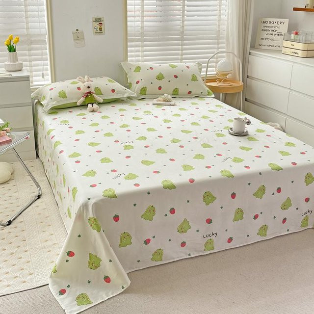 Bettlaken aus 100 % Baumwolle von Super Six mit Cartoon-Tier-Print, Farbe Weiß, B/T: 130 x 230 cm - Bild 1