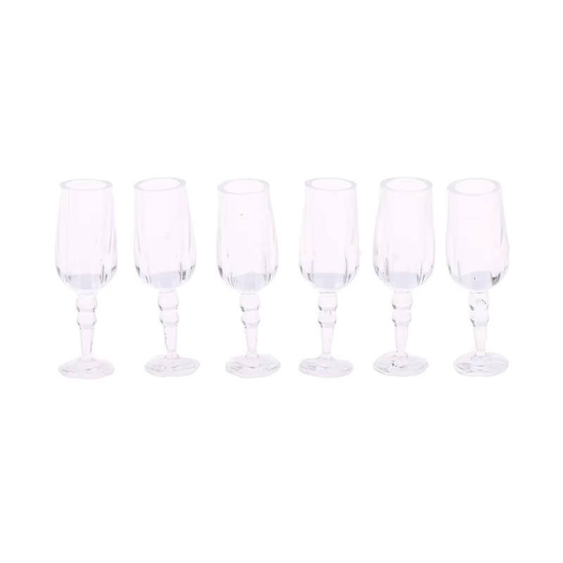 KittenBaby Puppenhaus Miniatur Weinglas Mini Becher Tasse, 6-teiliges Set, Zubehör - Bild 2