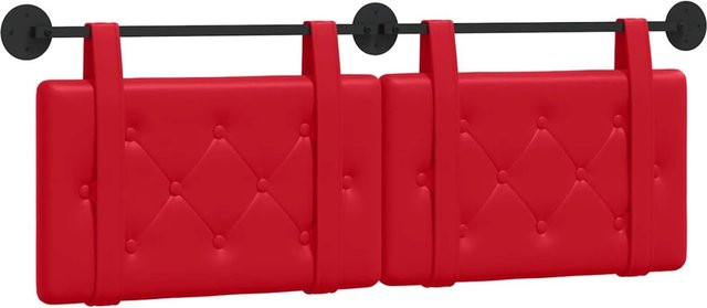 vidaXL Wandmontiertes Polsterpaneel aus Kunstleder in Rot, B/H/T: 130 x 55 x 5 cm - Bild 1