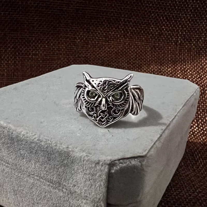 LENNIK Ring, Silber, Eule, Herren - Bild 3