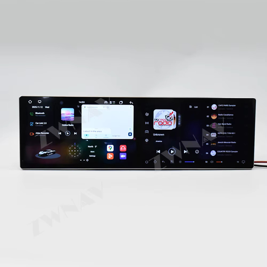 ZWNAV 10,1 Zoll Doppelbildschirm Multimedia-Player für Hyundai Tucson 2019-2020 mit Android Auto, CarPlay und GPS-Navigation in Schwarz - Bild 3