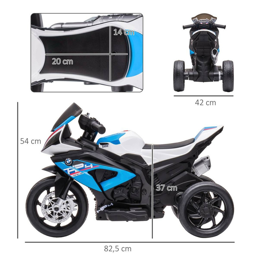 HOMCOM Kinder-Elektromotorrad blau mit Licht und Sound - Bild 2