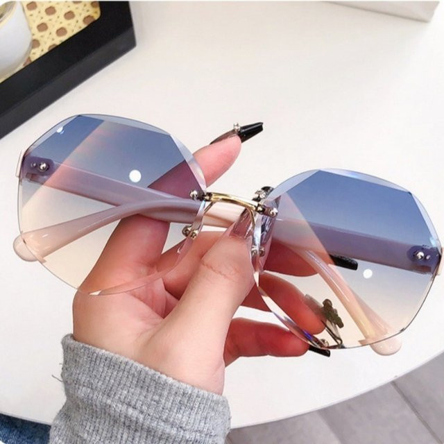 Sonnenbrille, randlos, hexagonal, multicolor, unisex - Bild 1
