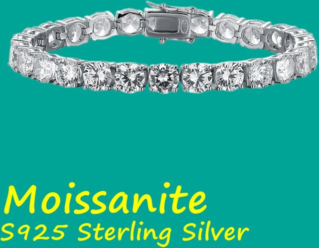 SEMNI Tennis-Armband, 925 Silber, Moissanit, Damen - Bild 1