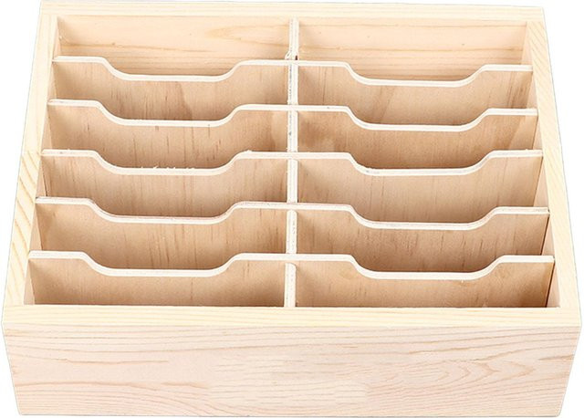 Handybox Aufbewahrungskoffer von Painter mit 12 Fächern aus Holz in Beige - Bild 1