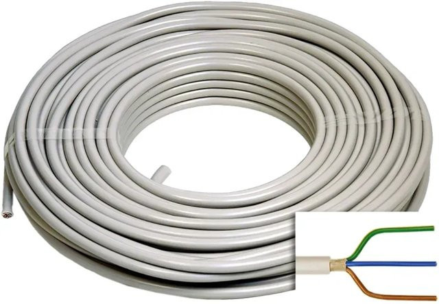 Emskabel Feuchtraumleitung NYM-J 3 x 2,5 mm² in Grau, 50 m - Bild 1