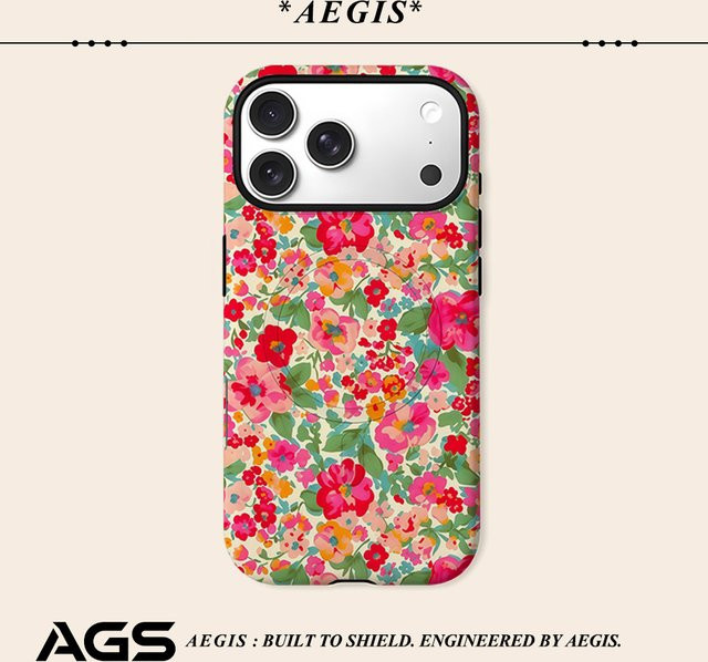 Aegis Schutzhülle Bloom Chic für iPhone 13 bis iPhone 17 Pro Max mit MagSafe Unterstützung aus hartem PC in Multicolour - Bild 1