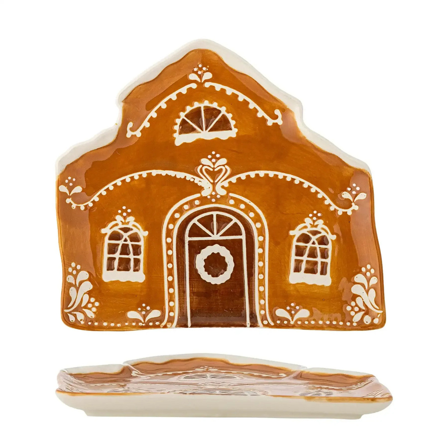 Bloomingville Servierbrett Gina aus Keramik in Braun B: 15 cm, T: 18 cm - Bild 1