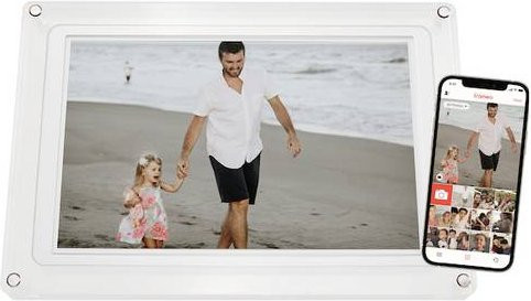 Braun Phototechnik DigiFrame 1020 Digitaler Bilderrahmen mit 10,1 Zoll Display, 1280 x 800 Pixel, 16GB Speicher, Weiß - Bild 1