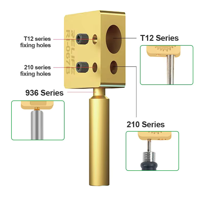 RELIFE RL-067B Multifunktionales Kleines Bügel-Tisch-Set in Gold für Lötarbeiten an Telefon-Bildschirmen und Chips - Bild 4