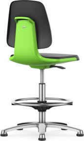 Bimos Arbeitsdrehstuhl Labsit mit Skintec Polsterung und Fußring in Grün, B/T/H: 45 x 42 x 52 - 77 cm - Bild 1