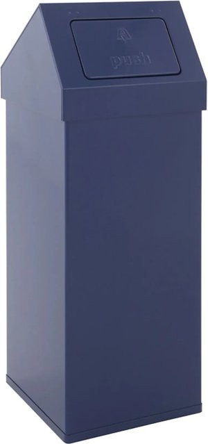 PROREGAL Abfallbehälter Haiti aus Aluminium mit Push-Deckel, Blau, H x B x T: 100 x 39 x 39 cm - Bild 1