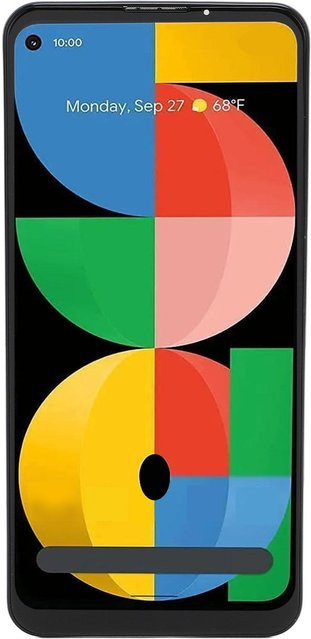 Google Pixel 5A 5G AMOLED Handy-Ersatzbildschirm mit Touchscreen und Fingerabdruck Sensor in Schwarz inklusive Reparaturwerkzeugen - Bild 1
