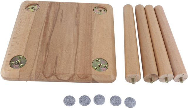Aimo Mehrzweck Holzhocker aus Kiefernholz in Braun, Quadratischer DIY Kindersitz, B/T/H: 26,0 x 26,0 x 60,0 cm - Bild 1
