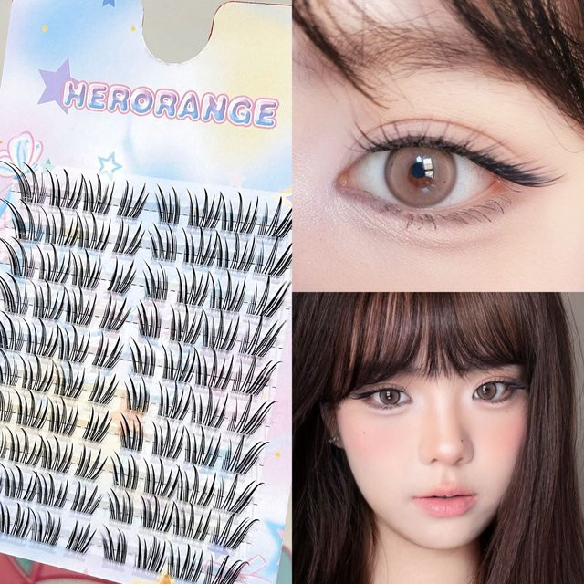Herorange Fox Wing Cluster Lashes, Natürliche Wimpernverlängerung - Bild 1