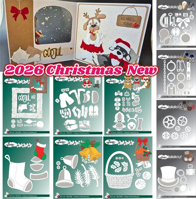 Steampunk Metallstanzformen und Silikonstempel Set für Scrapbooking und Album Dekoration in Multicolour - Bild 1