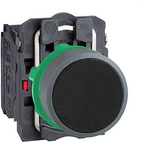 Schneider Electric XB5AA25C0 Drucktaster aus Kunststoff, schwarz und grau, 22mm, 1S+1Ö, tastend - Bild 1