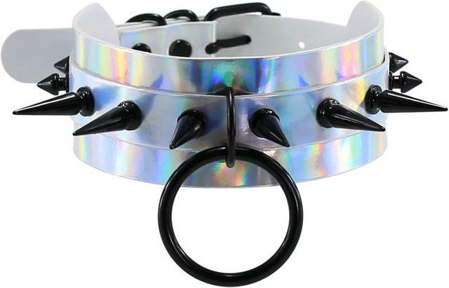 YIRAN Choker Halskette, PU-Leder, Schwarz, Damen - Bild 1